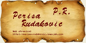 Periša Rudaković vizit kartica